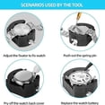 thumbnail image 5 of Watch Repair Tool Kit 147 PCS Professional Spring Bar Watch Band Link Pin Tools Set,Watch Repair Kit with Carrying Case,Band, Strap, Link Pin, Spring Bar, Back Remover & Replacement, 5 of 11