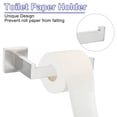 thumbnail image 3 of 5pcs Bathroom Hardware Set, 23.6Inch Stainless Steel Towel Bar Set, Toilet Paper Holder, 2 Towel Hook Wall Mount Silver, 3 of 6