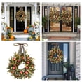 thumbnail image 6 of Fall Pomegranate Wreath for Front Door, Thanksgiving Fall Wreath Hanging Ornaments, Christmas Wedding Hanging Porch Home Window Wall Farmhouse Indoor Outdoor Decor 15.75 Inch, 6 of 9