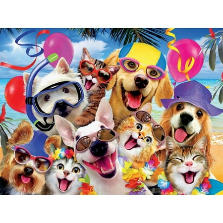 Birthday Party Puzzle - Beach Party Selfie Jigsaw Puzzle