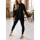 thumbnail image 4 of Conjunto de 2 Piezas PRETTYGARDEN Top Negro de Manga Larga y Leggings XXL, 4 of 8