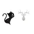 thumbnail image 1 of Reloj De Gato De Dibujos Animados Moderno De Acrílico Y Escultura De Cabeza De Ciervo De Resina Para Una Decoración De Pared Bohemia En Salas De Estar Y Oficinas., 1 of 8