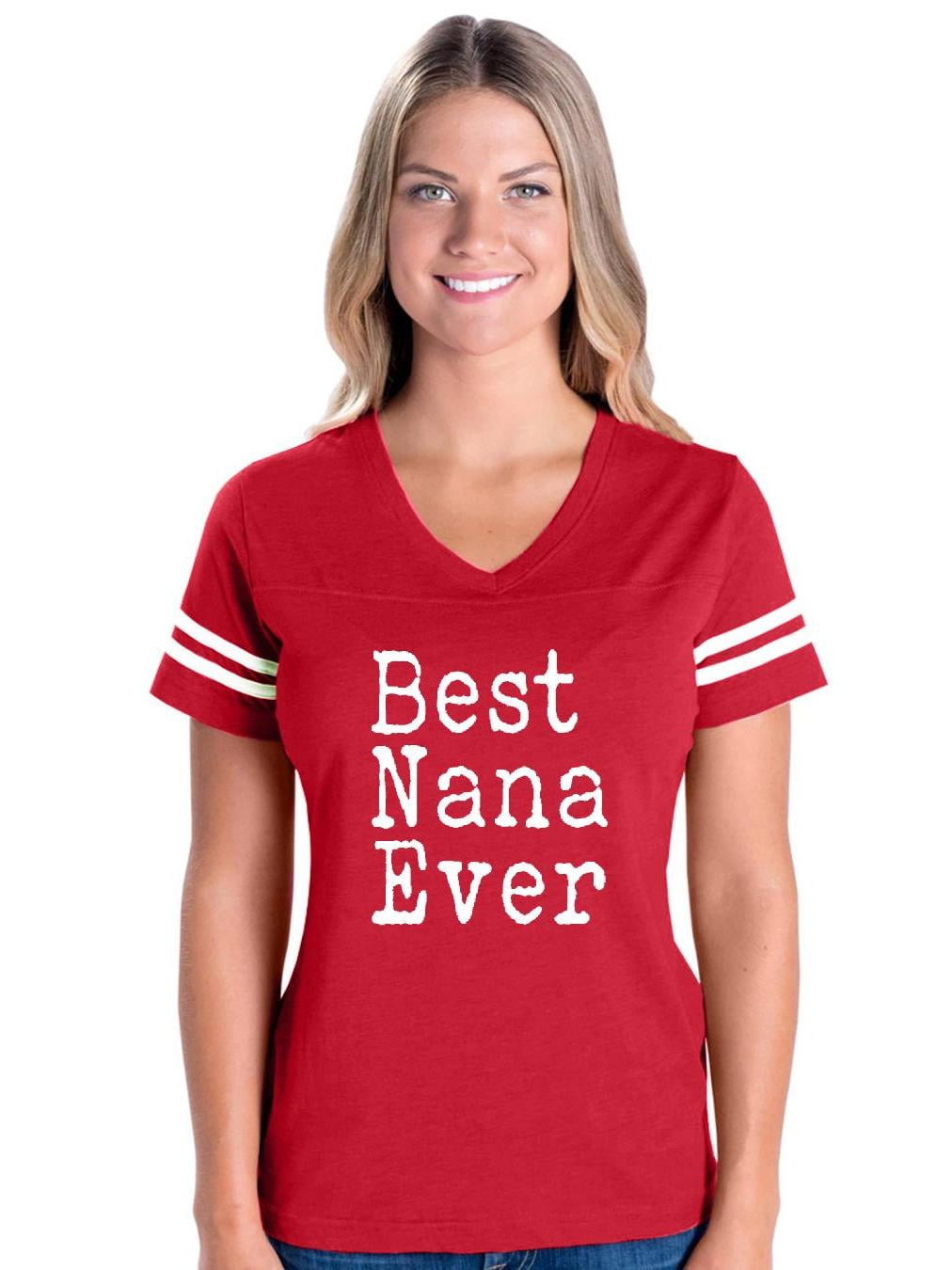 Womens Best Nana Football V-Neck 