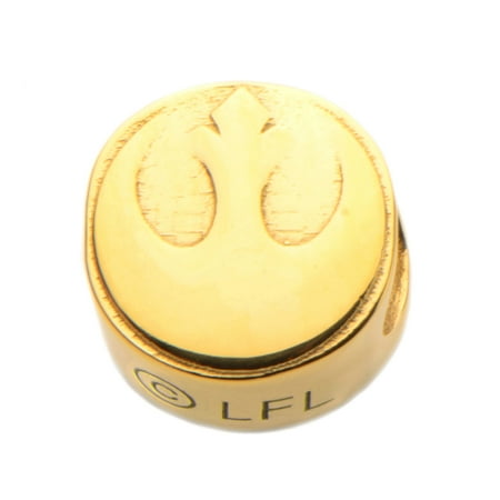 Pvd Plated Stainless Steel Case - Star Wars Rebel Symbol Gold PVD Plated Stainless Steel Bead Charm
