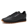 thumbnail image 1 of Zapatillas Reebok Classic de piel para hombre, zapatillas de tenis negras o blancas, negro básico, gris puro5/Reebok Gum3, 4.5, 1 of 6
