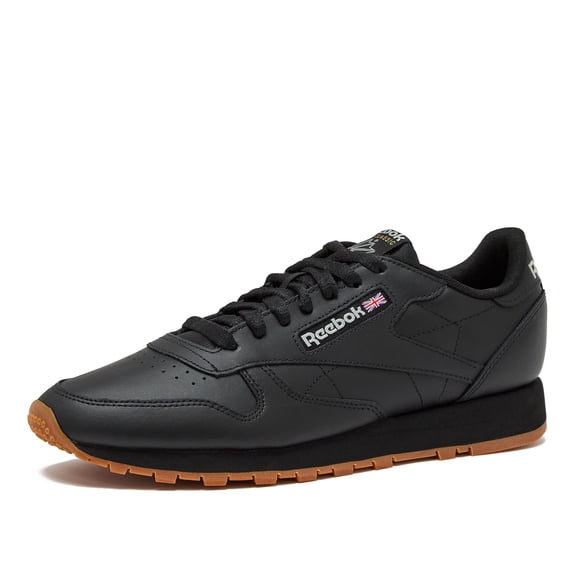 Zapatillas Reebok Classic de piel para hombre, zapatillas de tenis negras o blancas, negro básico y gris puro5/Reebok Gum3, 5.5