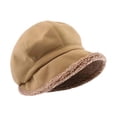 thumbnail image 3 of Newsboy Hat Beret Flat Cap Painter Hat Comfortable Cloth Fluff for Women Shopping Dating Vacation, 3 of 9