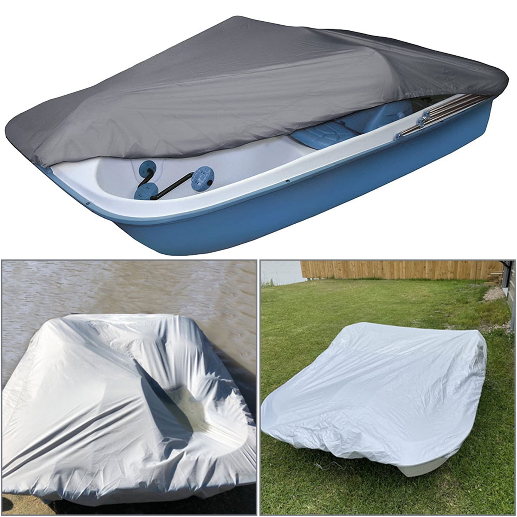 Pedal Boat Cover Waterproof Heavy Duty 3 or 5 Person Paddle Boat Protector  Replacement for Pedal Boat Pelican Boat Monaco Boat 115 L x 80 W Grey