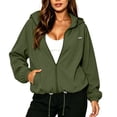 thumbnail image 4 of Lnmiateer Women Lightweight Waterproof Hooded Rain Jacket Zip Up Windbreaker With Pockets Packable Coat For Hiking Travel Outdoor Sports, 4 of 9