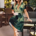 thumbnail image 3 of Naloa Eyes Watching In The Dark Print Womens Summer A-Line Dress with Pockets,Short Sleeve Dresses,Flowy Beach Swing Dress for Vacation Travel, 3 of 6