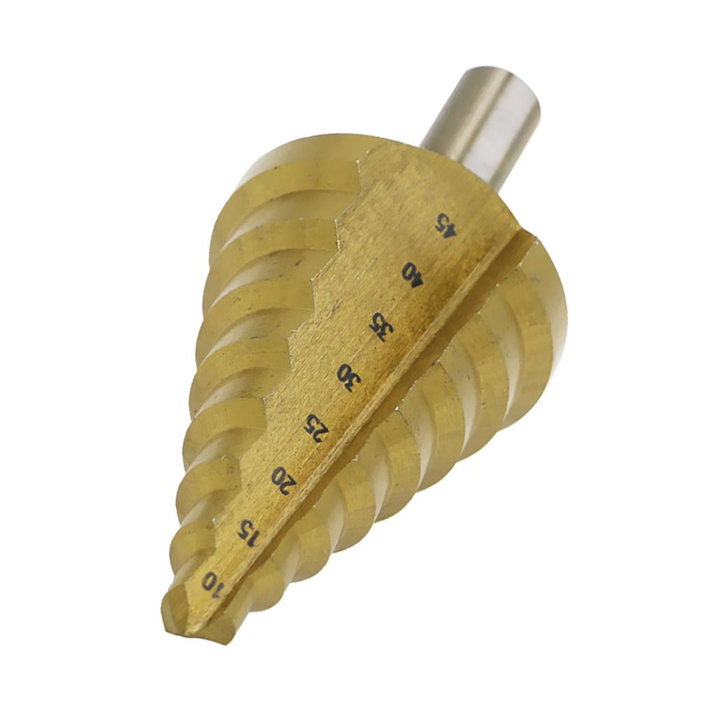 10-45MM 8 Step Conical Nitride Coated HSS Spiral Step Cone Drill Hole Cutter 