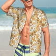 thumbnail image 5 of Lsque Retro 70s 60s Flower pattern Hawaiian Shirt for Men, Unisex Summer Beach Casual Short Sleeve Button Down Shirts-Small, 5 of 9
