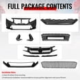 thumbnail image 5 of Ikon Motorsports Front Bumper Cover, Compatible with 2016-2021 Honda Civic, Type R Style Unpainted Black PP Replacement Conversion Bodykit with Upper and Lower Grille, 5 of 7