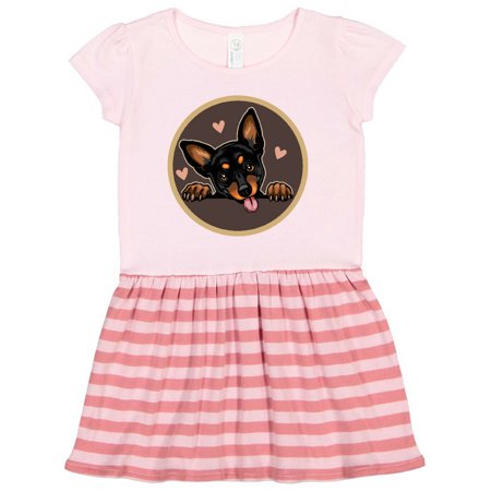 

Inktastic Miniature Pinscher Dog Cute Gift Toddler Girl Dress