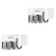 thumbnail image 1 of Kearding Soporte para fregona y escoba montado en la pared, estante para utensilios de cocina, herramientas adhesivas para baño, Clip de acero gris con gancho 2piezas, 1 of 6