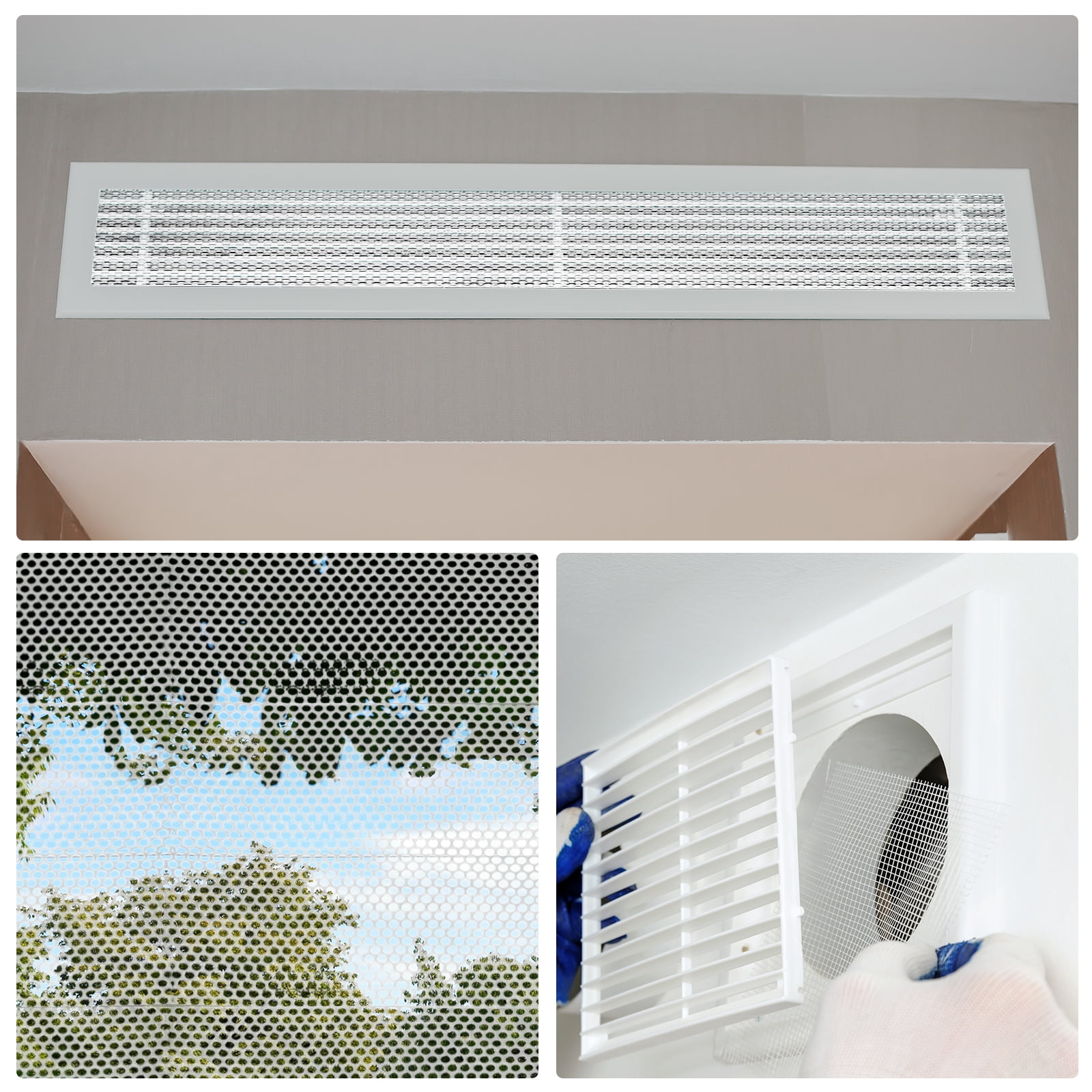 Uxcell 9.8"L x 13"W Perforated Metal Sheets, 1Pcs 19Ga 7x12mm Rhombus Hole Aluminum Mesh Expanded Perforated Plate for Ventilation Filtration Dryer Vent Grill Guard Screen, Silver Tone