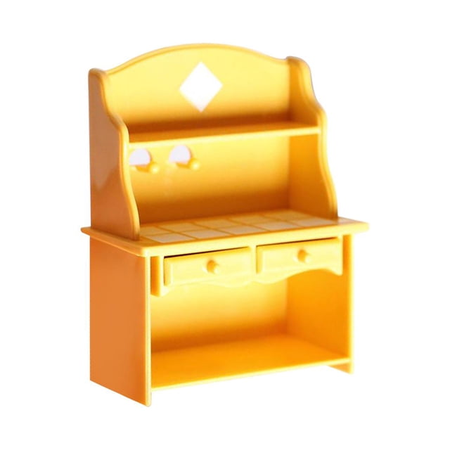 Muebles de armario de cocina en miniatura, juguetes de Alacena Sunnimix Gabinete en miniatura de casa de muñecas