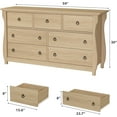 thumbnail image 3 of OUYAWEI Commode 7 Tiroirs pour Chambre, Commode avec Rangement Autoportante, Coffre de Rangement en Bois pour Salon, Chambre, Entrée, Couleur Bois, 3 of 8