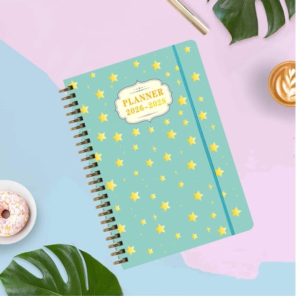 Eolstice 2026-2028 Planner Academic Planner, Weekly and Monthly Planner with Tabs, Student Planner Calendar Book, for School, Office, Goal Setting, Sturdy Binding(Green)
