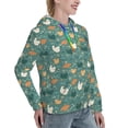 thumbnail image 6 of Daiia Flowe Rooster Pattern Women's Fashion Hoodies & Sweatshirts with Kangaroo Pocket Hooded Sweatshirt with Eye-catching Drawstrings-XX-Large, 6 of 7