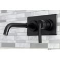 thumbnail image 3 of Kingston Brass KS8110CTL Continental Single-Handle Wall Mount Bathroom Faucet, Matte Black, 3 of 8