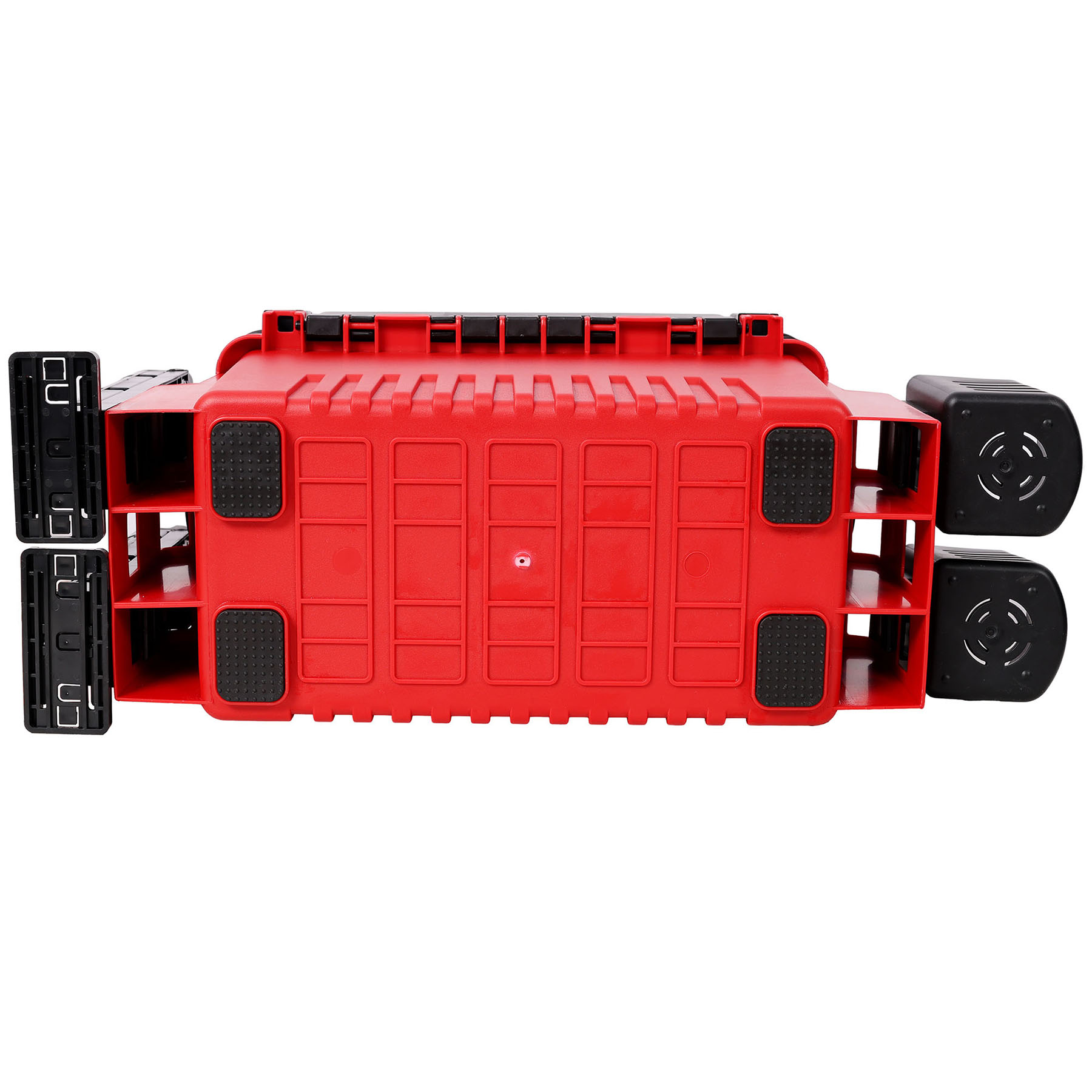 Large Dual-Layer Fishing Tackle Box Organizer With 2 Rod Holders And Cup Holders For Outdoor Fishing Adventures