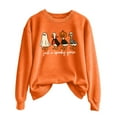 thumbnail image 2 of Spooky Goose Ghost Halloween Sweatshirts for Women 2025 Crewneck Funny Ghost Graphic Sweatshirt Pullover Tops, 2 of 6