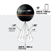 Deeper PRO+ 2 Sonar Fish Finder - Portable Fish Finder and Depth Finder for Kayaks, Boats and Ice Fishing with GPS Enabled | Castable Deeper Fish Finder with Free User Friendly App