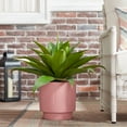 thumbnail image 2 of Better Homes & Gardens Pottery 10" Amy Wave Ceramic Planter, Pink, 2 of 8