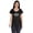Black, variant on Womens I've Been Vaccinated Pro-Vaccine Crew Neck T-shirt