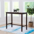 thumbnail image 2 of Riverbay Furniture Transitional Wood Bar Height Pub Table in Walnut Brown, 2 of 12