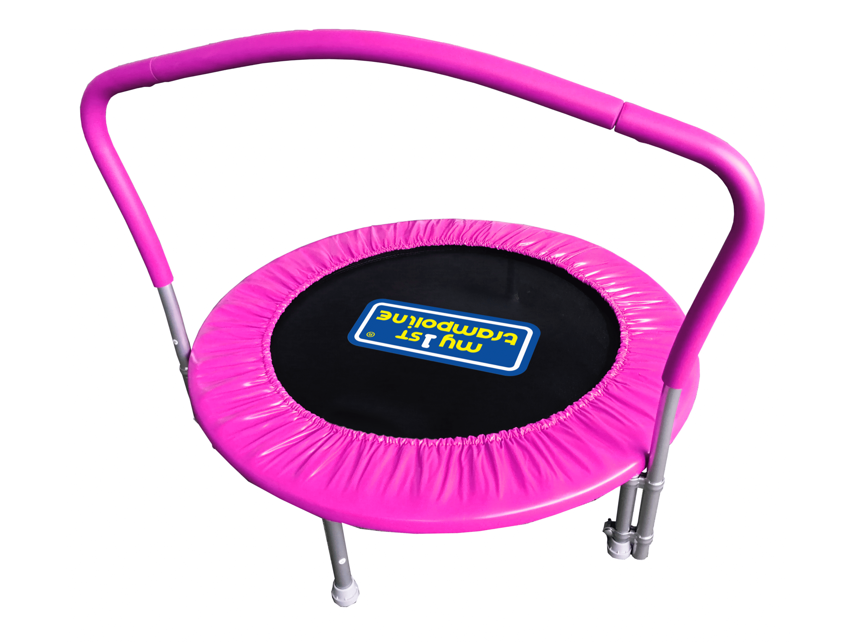 My First Trampoline Mini Trampoline with Handle Bar, 36 in (Pink