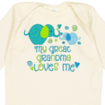 thumbnail image 4 of Inktastic My Great Grandma Loves Me Cute Elephants Boys or Girls Long Sleeve Baby Bodysuit, 4 of 5