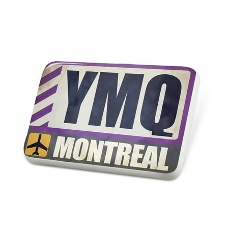 Porcelein Pin Airportcode YMQ Montreal Lapel Badge – NEONBLOND