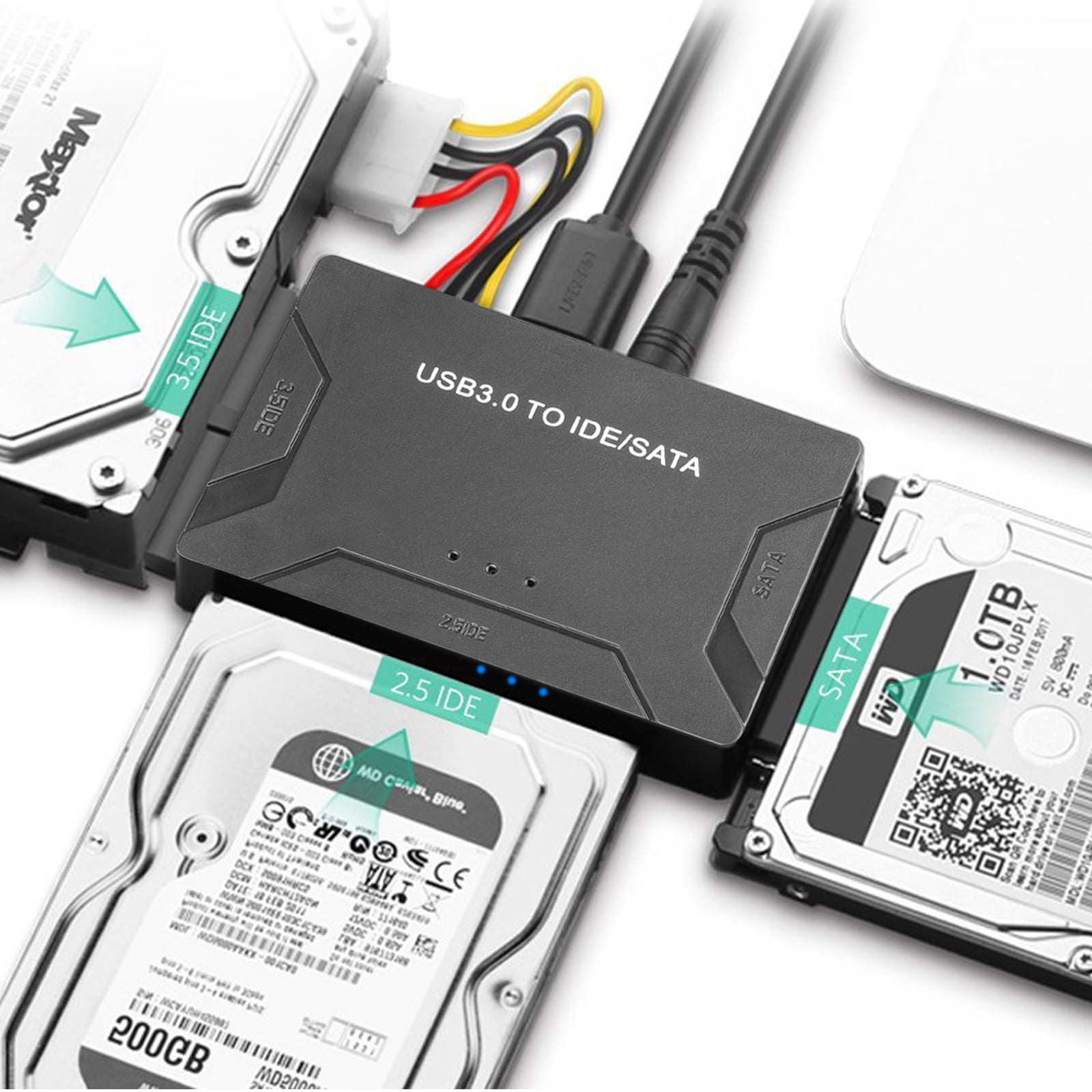 SATA/PATA/IDE 2.5 3.0 to USB 2.0 Cable Serial ATA Adapter For HDD/SSD Hard Drive 