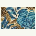 thumbnail image 4 of Homefires Rugs 1.75' x 2.75' Vibrant Rectangular Blue Jungle Polyester Indoor Area Throw Rug, 4 of 4