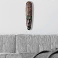 thumbnail image 3 of Wooden Mask Wall Hanging Solid Wood Carving Painted Wall Decor Bar Home Decorations African Totem M, 3 of 5