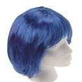 thumbnail image 2 of US Toy Adult Blue Short Waive Curl Mod Bob Bangs Costume Wig, 2 of 2