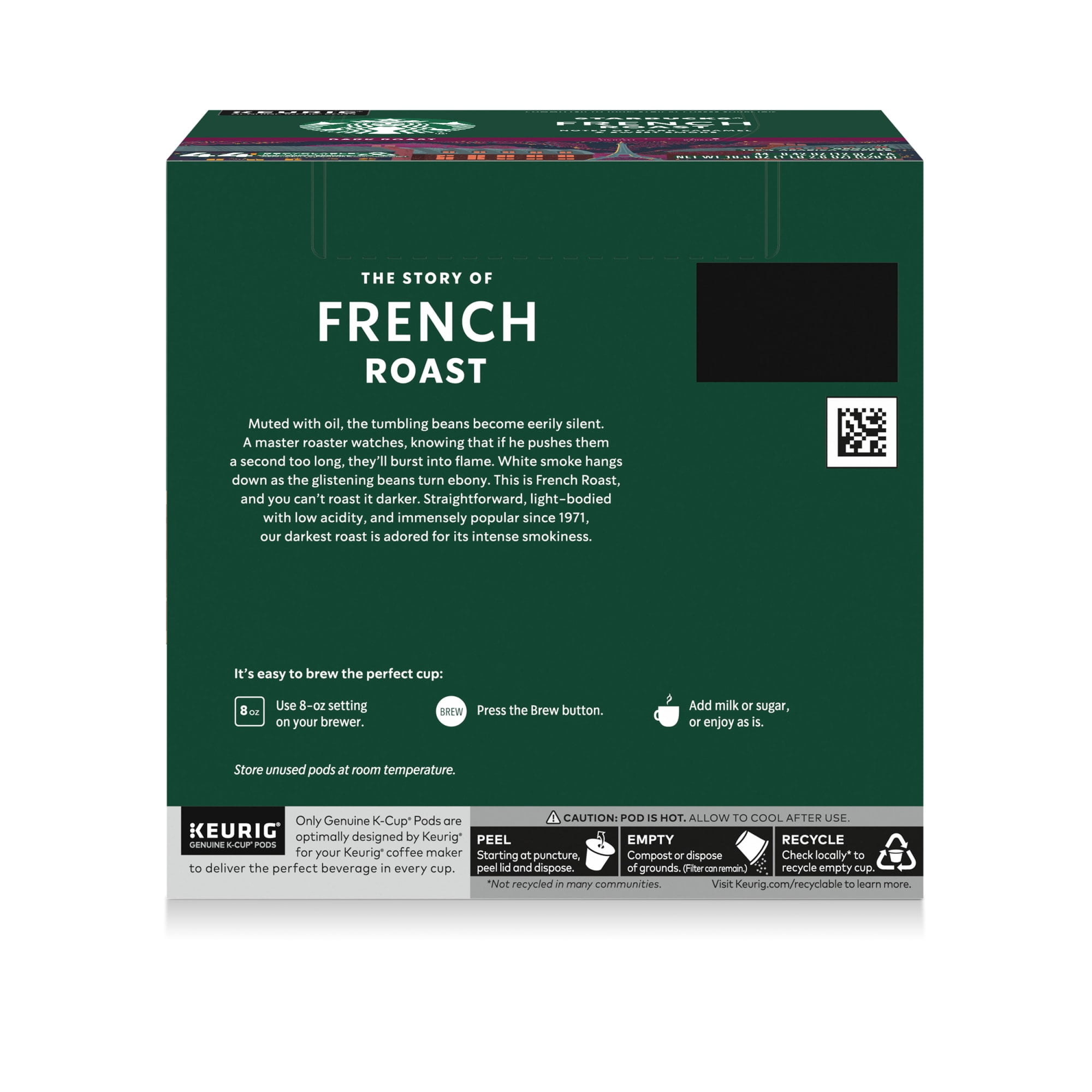 Starbucks French Roast, Hot or Iced Coffee, Medium Roast K-Cup Coffee Pods, 44 Count​