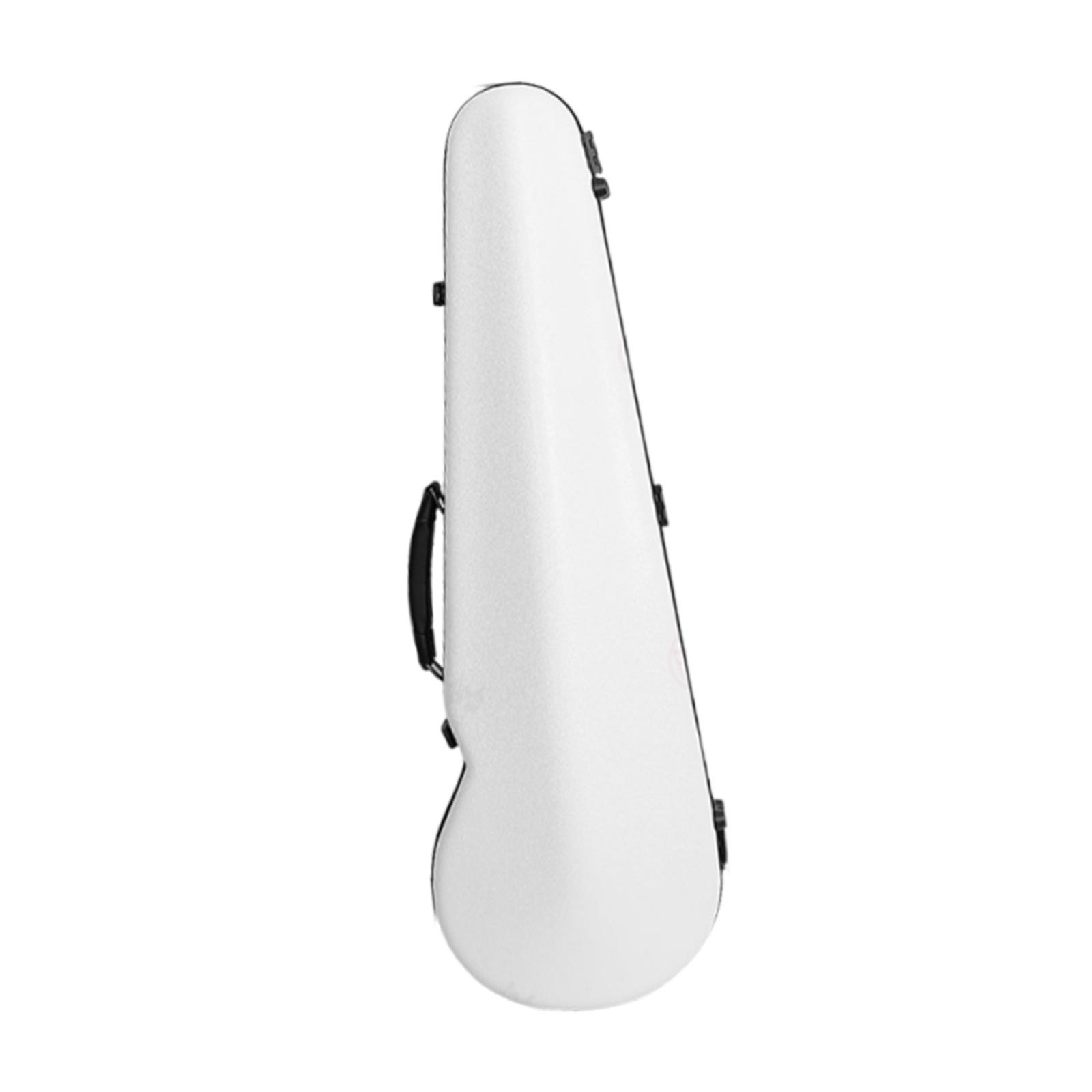 Dualoai 4/4 Violin Hard Case Backpack Adjustable Shoulder Straps Portable Dustproof Gift White