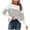 White, variant on WREESH Fashion Pullover Women's Stripe Blouses Long Sleeved Knitted Sweater Round Neck Top Sweater Black