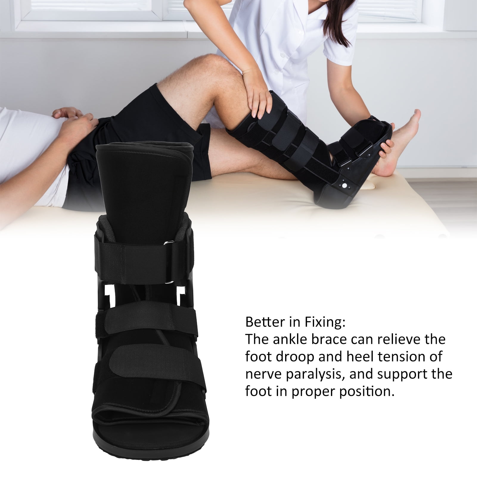 Botte de Fracture Air Walker, Botte de Marche Courte, Botte de Protection  Gonflable, s'Adapte au Pied Gauche Ou Droit, Botte de Marche Protectrice