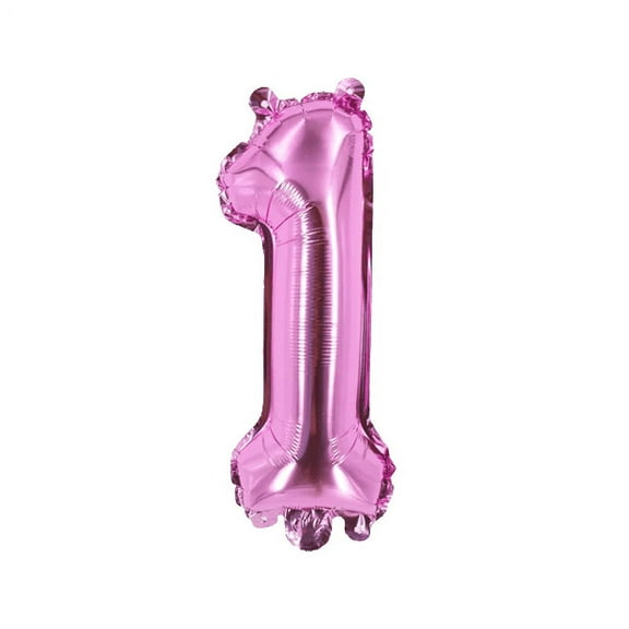 Number One Balloon Pink Number 1 Balloon 32" Foil Mylar Pink Number Balloon