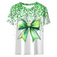 thumbnail image 4 of Puntoco Liquidación de camisetas cortas para mujer, nueva camiseta estampada informal de moda para mujer, camiseta de manga corta con cuello redondo, 4 of 4