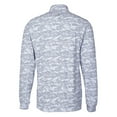 thumbnail image 3 of Men's-Cutter & Buck  Charcoal Real Salt Lake Big & Tall Traverse Stretch Eco Camo Print Quarter-Zip Pullover Top, 3 of 3