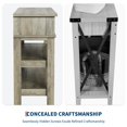 thumbnail image 4 of 3 Tier Entryway Table, Console Table with 2 Storage Drawers & Open Shelf, 47.2" Farmhouse Wooden Sofa Table for Entryway, Living Room, 4 of 8