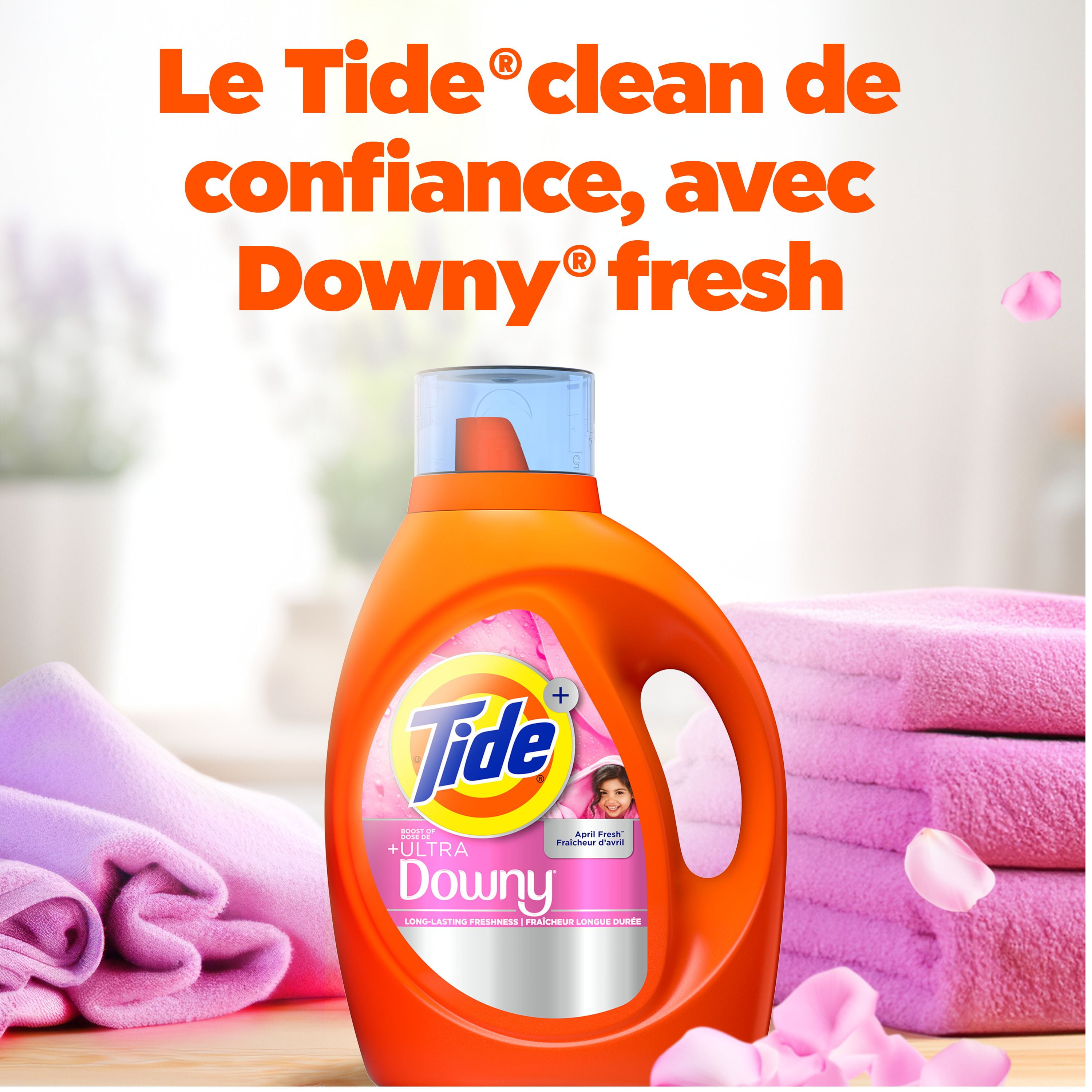 Tide Plus Boost of Ultra Downy Liquid Laundry Detergent, April Fresh Scent, 3.4 L, 83 Loads, Laundry Detergent Liquid with Long-Lasting Freshness, TIDE TD LIQ DOWNYA 83LD