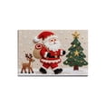 thumbnail image 1 of Navidad Alfombra de Puerta Multicolor Cristal Terciopelo Alfombra de Piso para Baño, Inodoro, Entrada de la Puerta, 1 of 6
