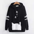 thumbnail image 2 of XDZJLR Fall Hoodies For Women Ladies Casual Cat Graphic Long Sleeve Oversized Sweatshirt Women Fashion Outwear Hoodie Black Xl, 2 of 3