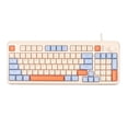 thumbnail image 1 of Clavier Rétro-Éclairé, Clavier de Jeu de Bureau Coloré Clavier d'Ordinateur Filaire Fonctionnalité Polyvalente, 1 of 14